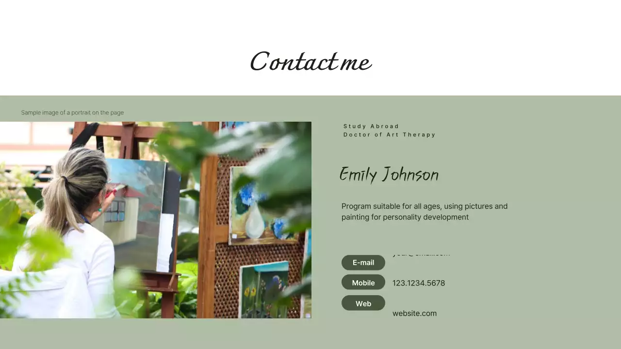 Green Modern Art Therapy Guide Presentation