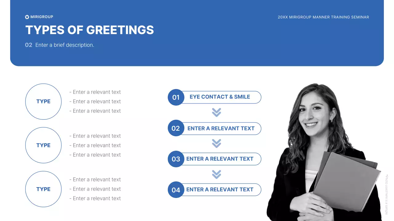 Blue Professional Training Manual Presentation