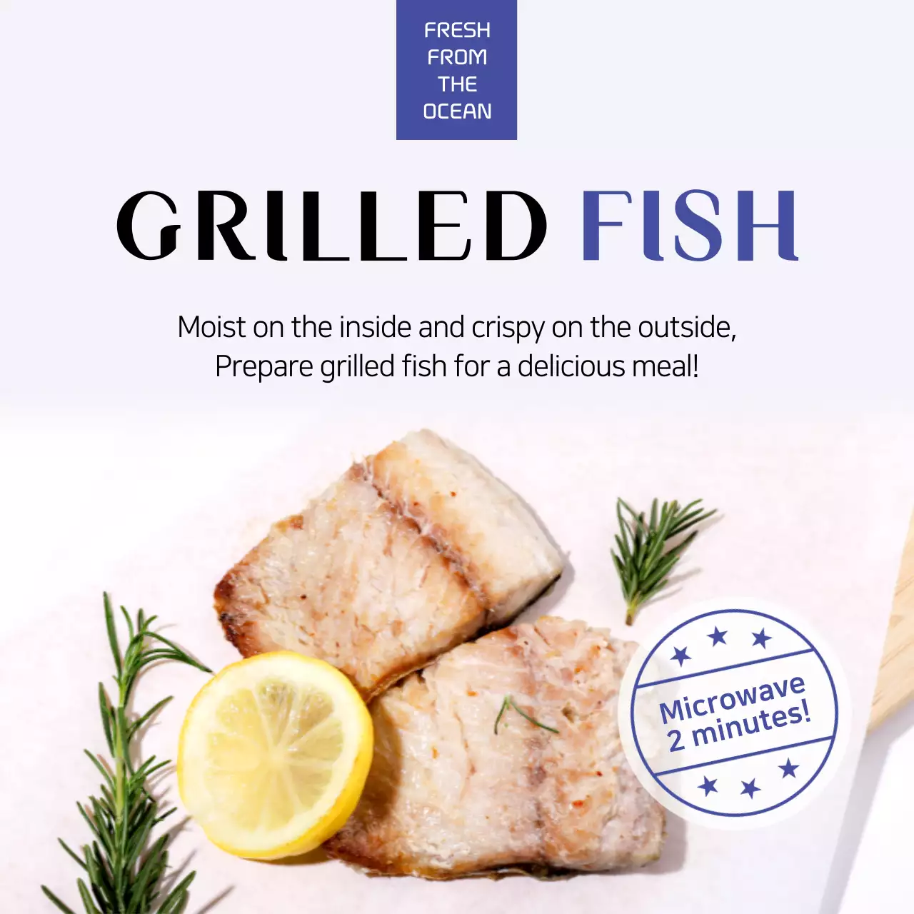 White Minimal Fish Promotion Social Media Post