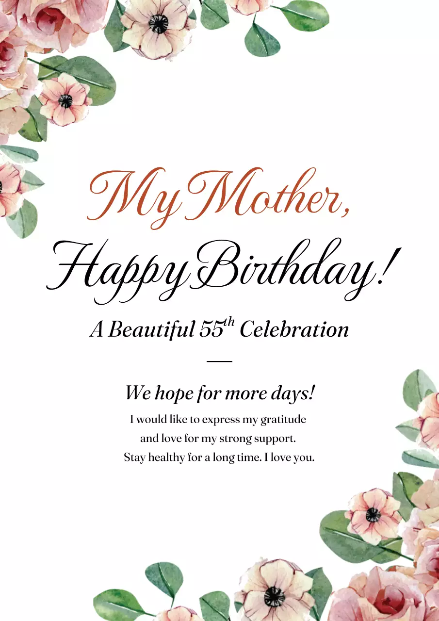 Pink Elegant Birthday Invitation Poster