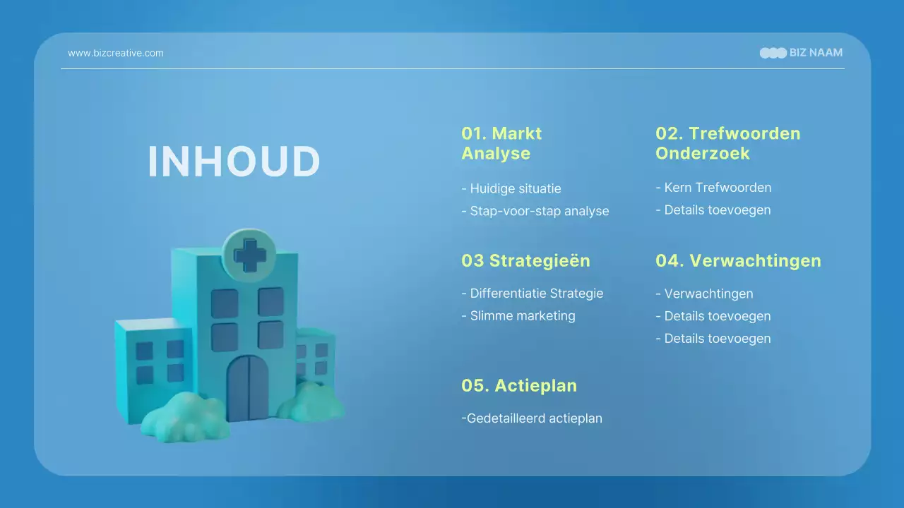 Medische presentaties in blauw