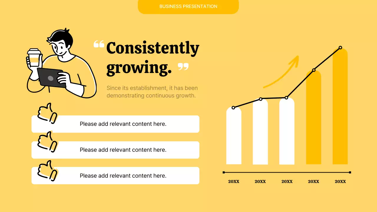 노란색과 검정색의 심플한 비즈니스 PT