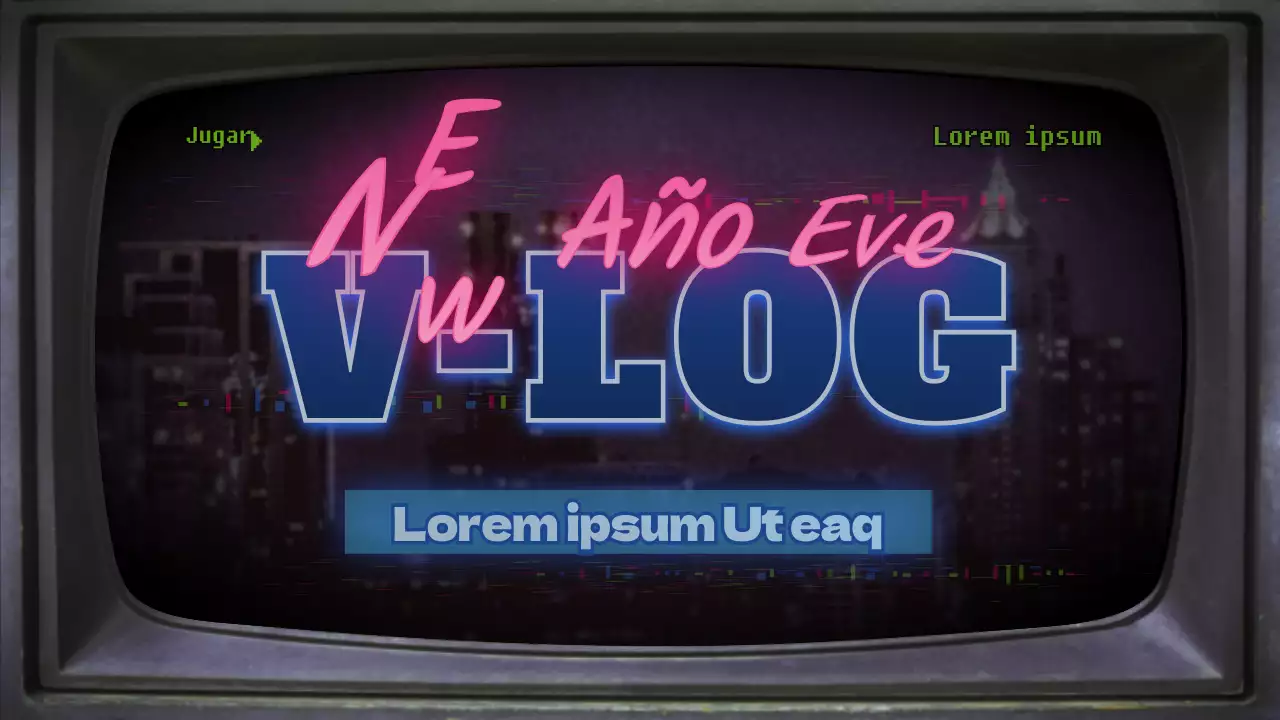 Vlog de Año Nuevo con temática retro