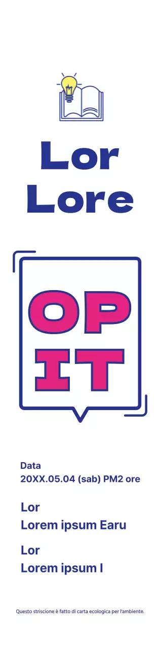 Annuncio dell'apertura di una biblioteca con un semplice concetto di testo a bolle in blu navy e viola