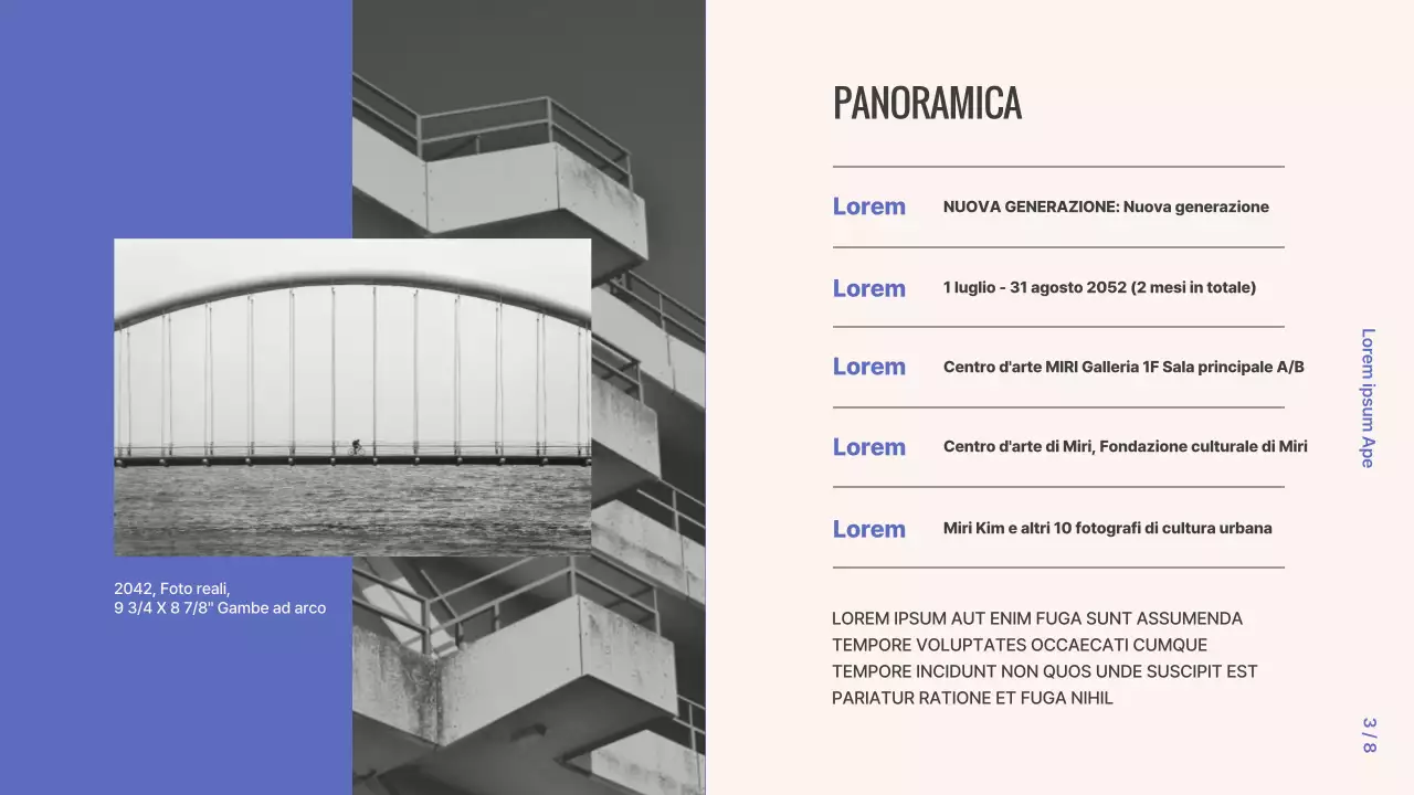Proposta di mostra fotografica Grid Concept in viola e beige
