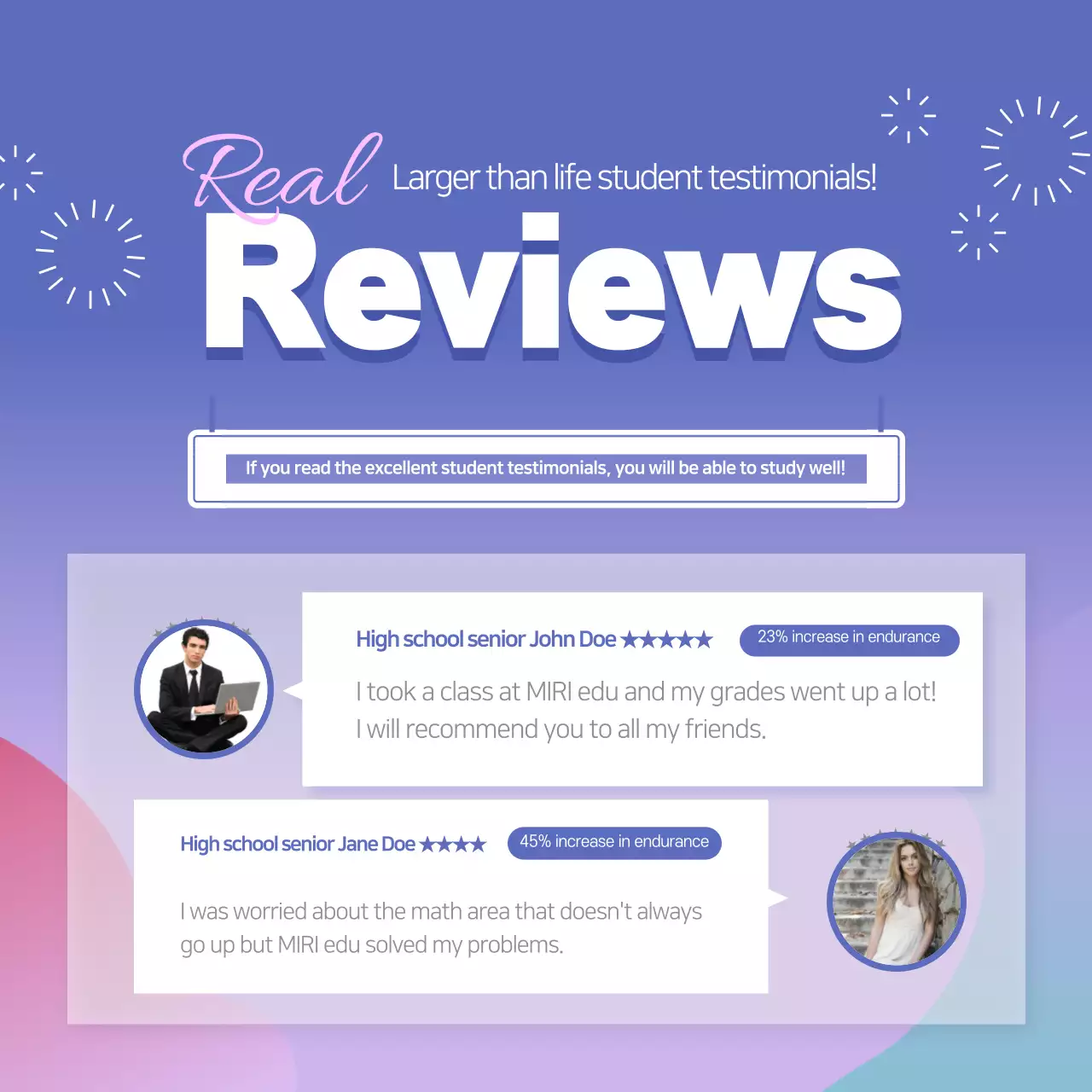 Purple Modern Education Promotion Instagram Post