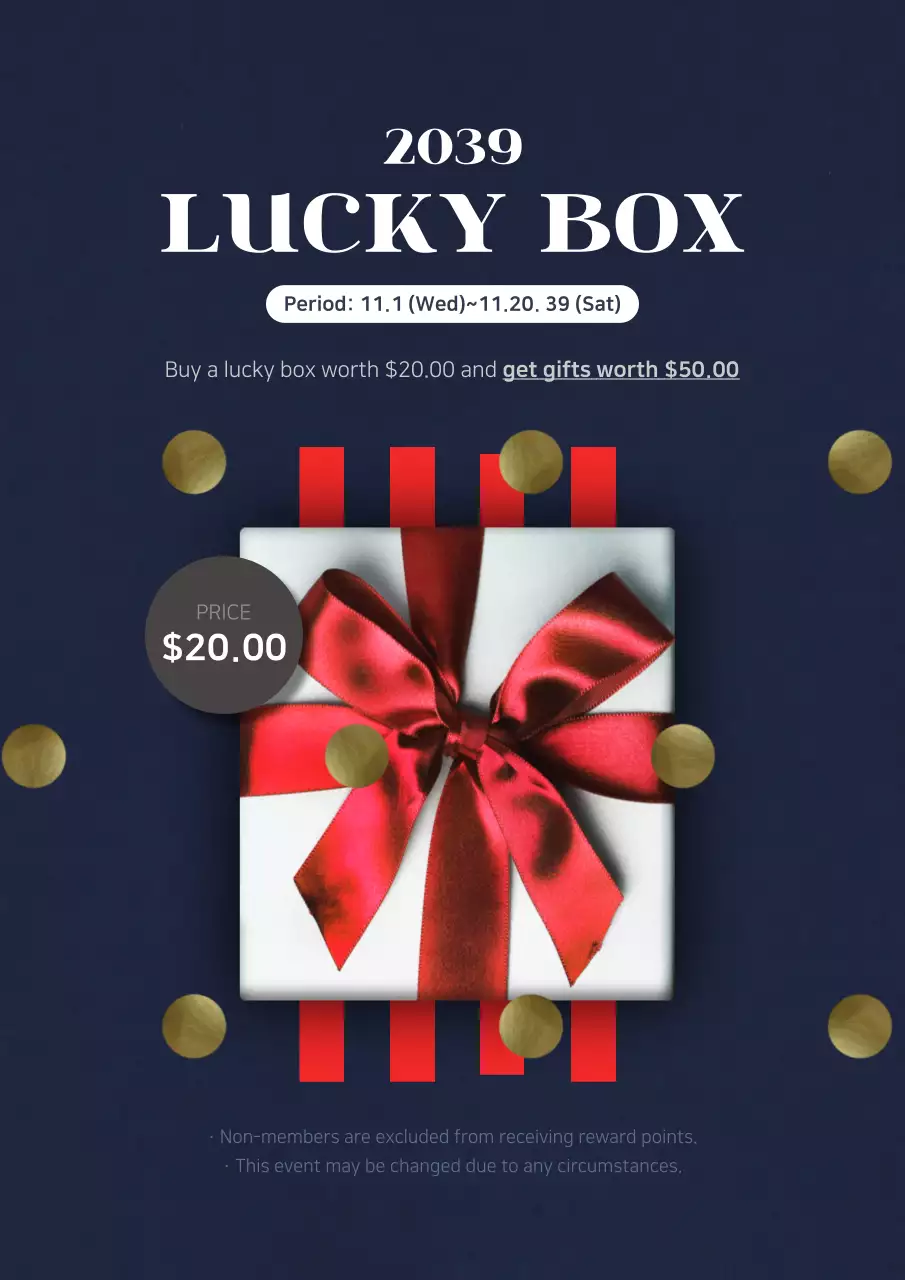Navy Classic Gift Promotion Poster