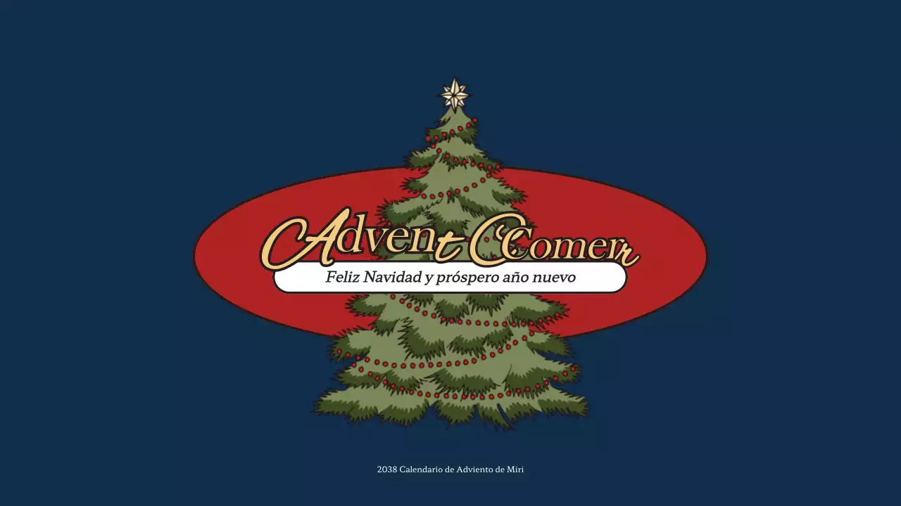 Calendario anticipado de Navidad en azul y rojo