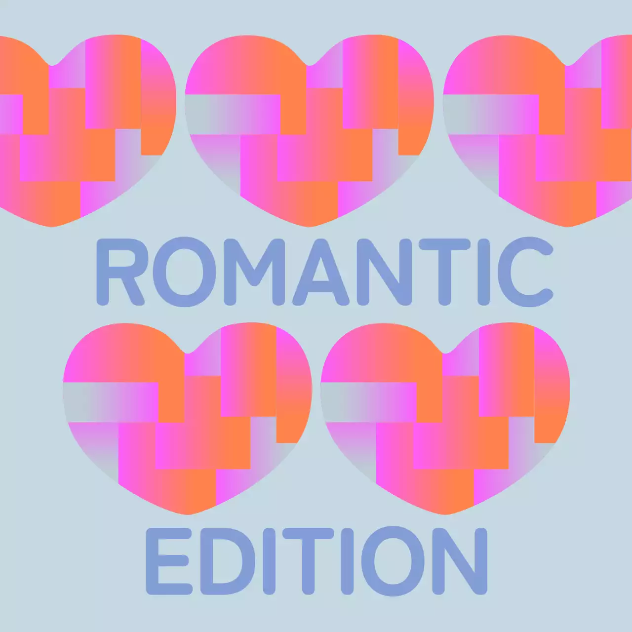 カラフル ポップ ハート ポスター SNS投稿 正方形