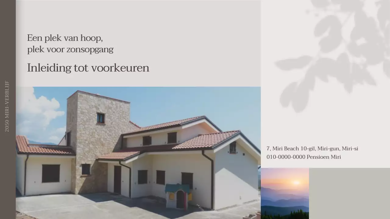 Introductie van Miridi Pension in rustgevende beige-grijstinten