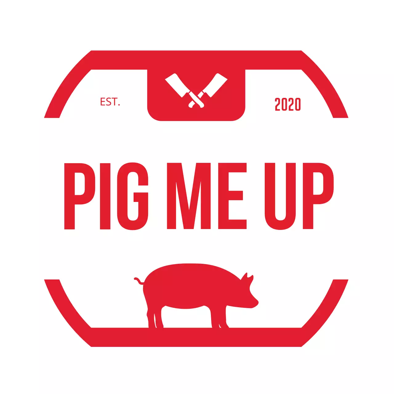 Red Simple Food Promotion Logo