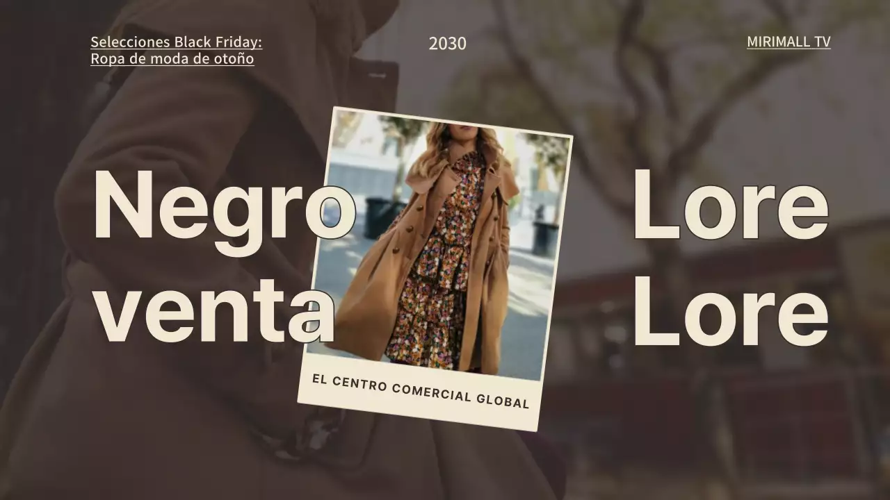 Miniatura de moda Black Friday con detalles en beige sobre fondo marrón