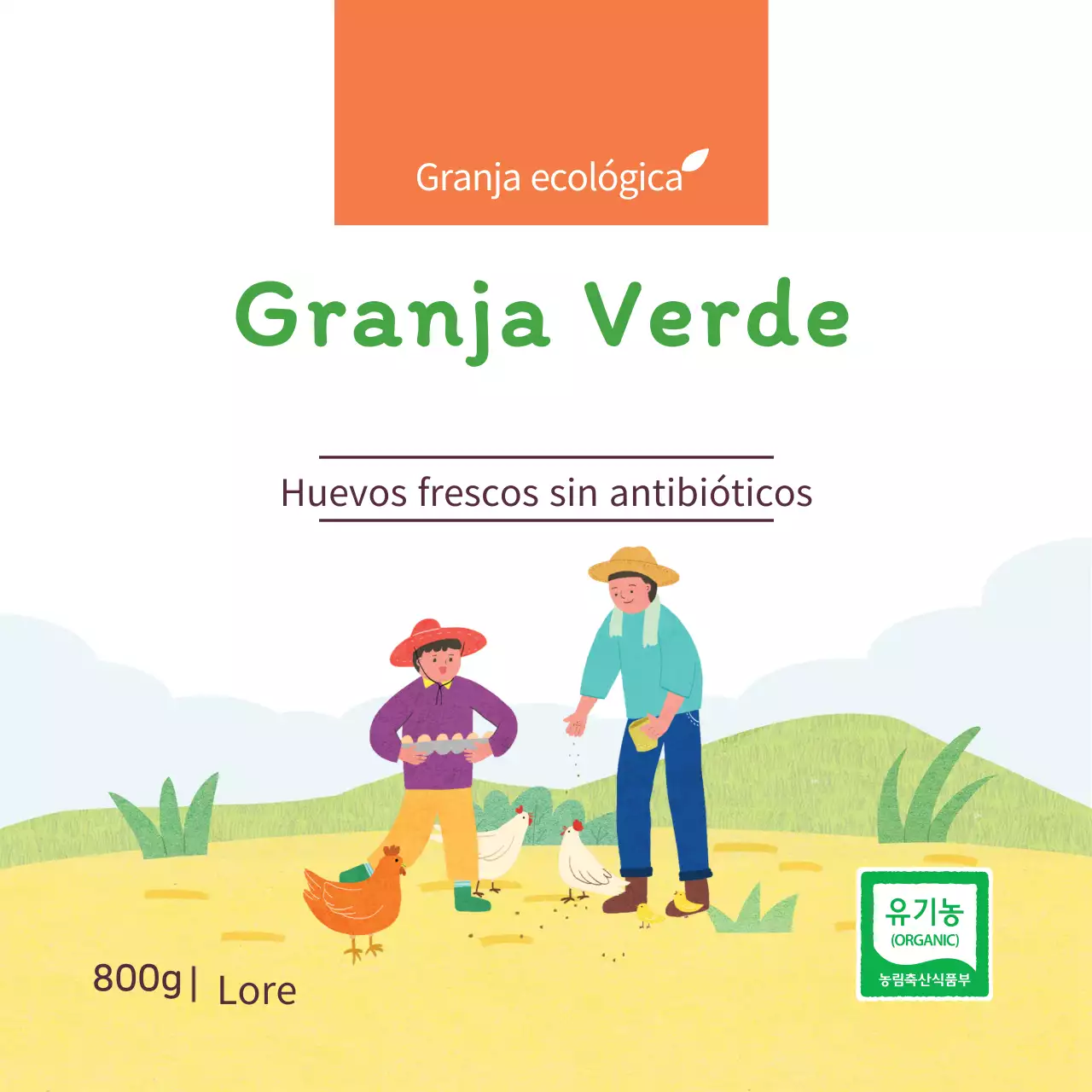 Etiquetas de huevos sin antibióticos