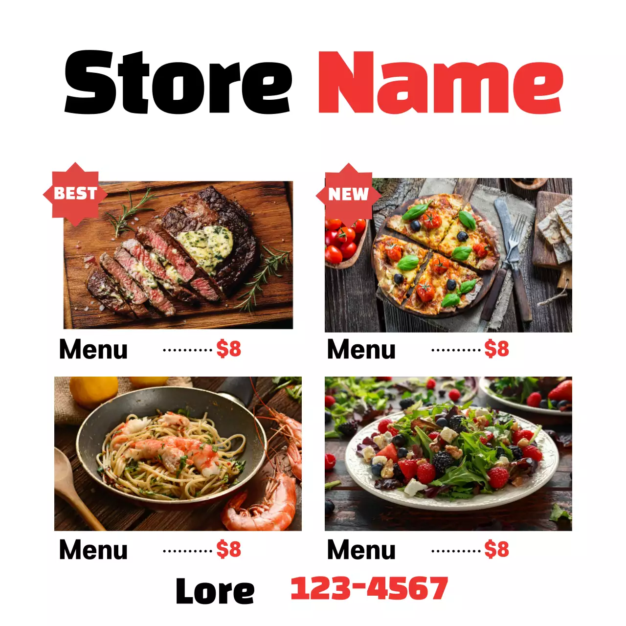 Spanduk Menu Bbq Sederhana Hitam