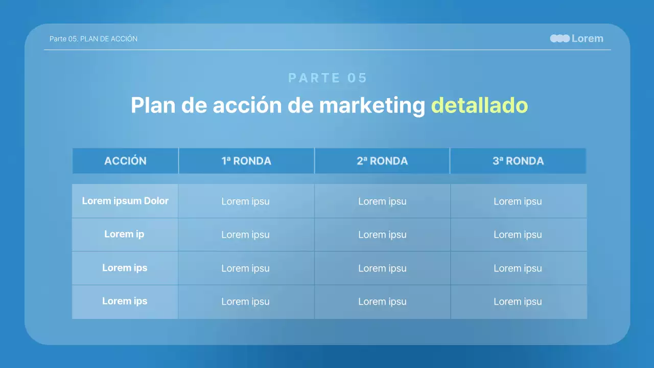 Presentaciones médicas en azul