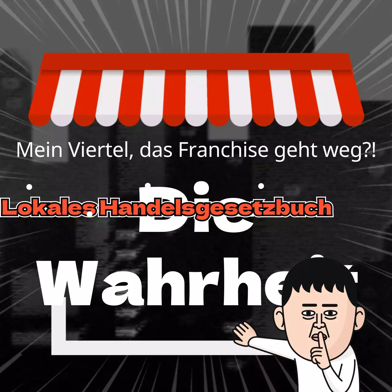 Lokales Handelsgesetzbuch mit dem Konzept des roten Ladens