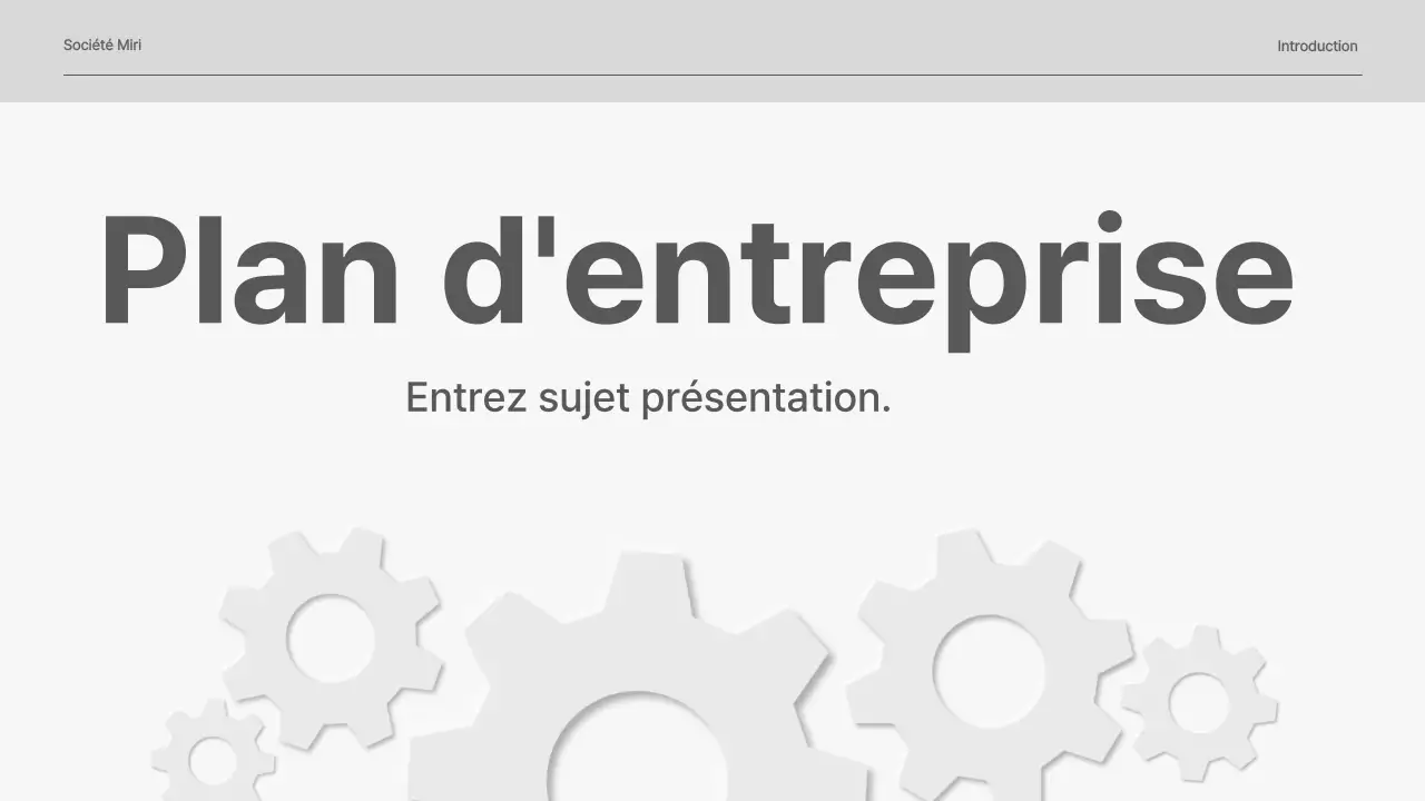 Proposition avec des éléments de rouage gris et tridimensionnels