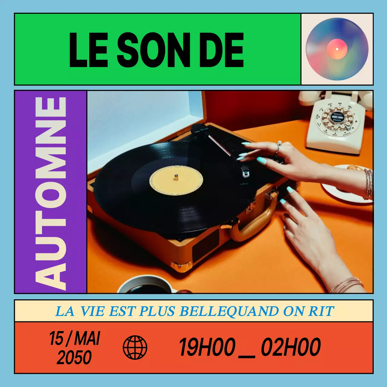 Un festival de violet et d'orange