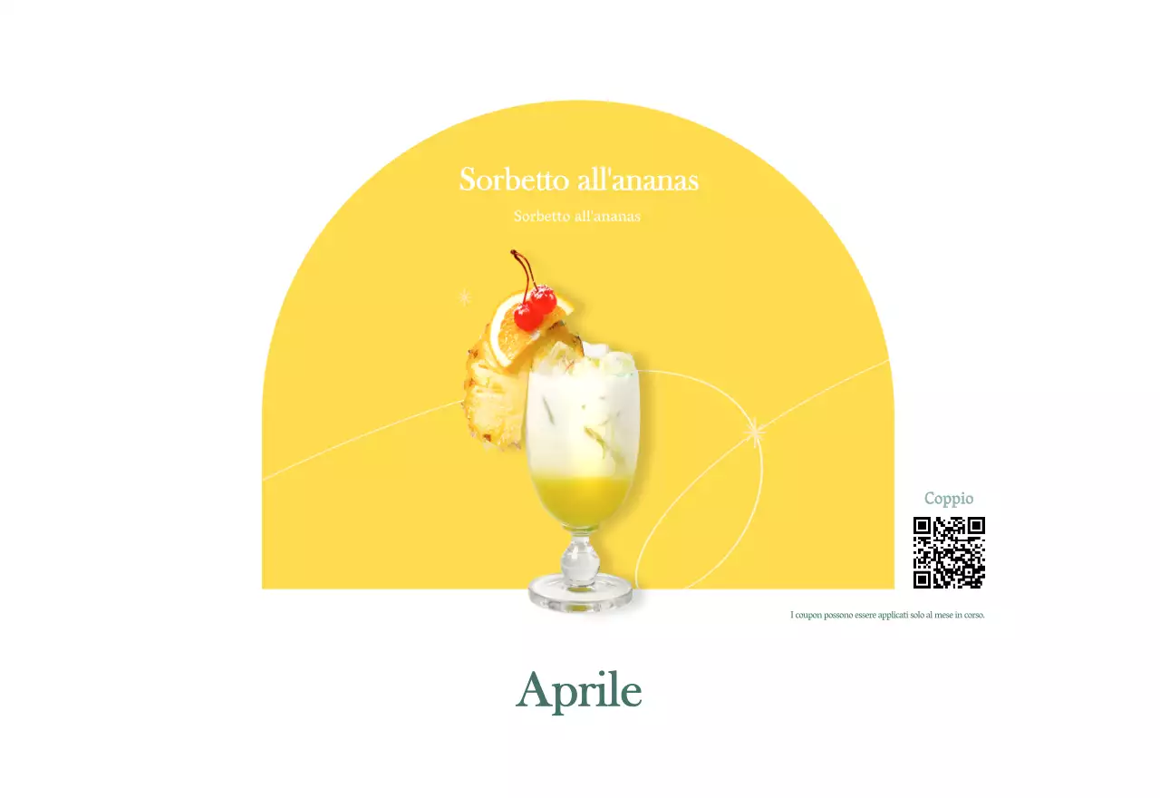 Calendario dei bar con i consigli per le bevande del mese