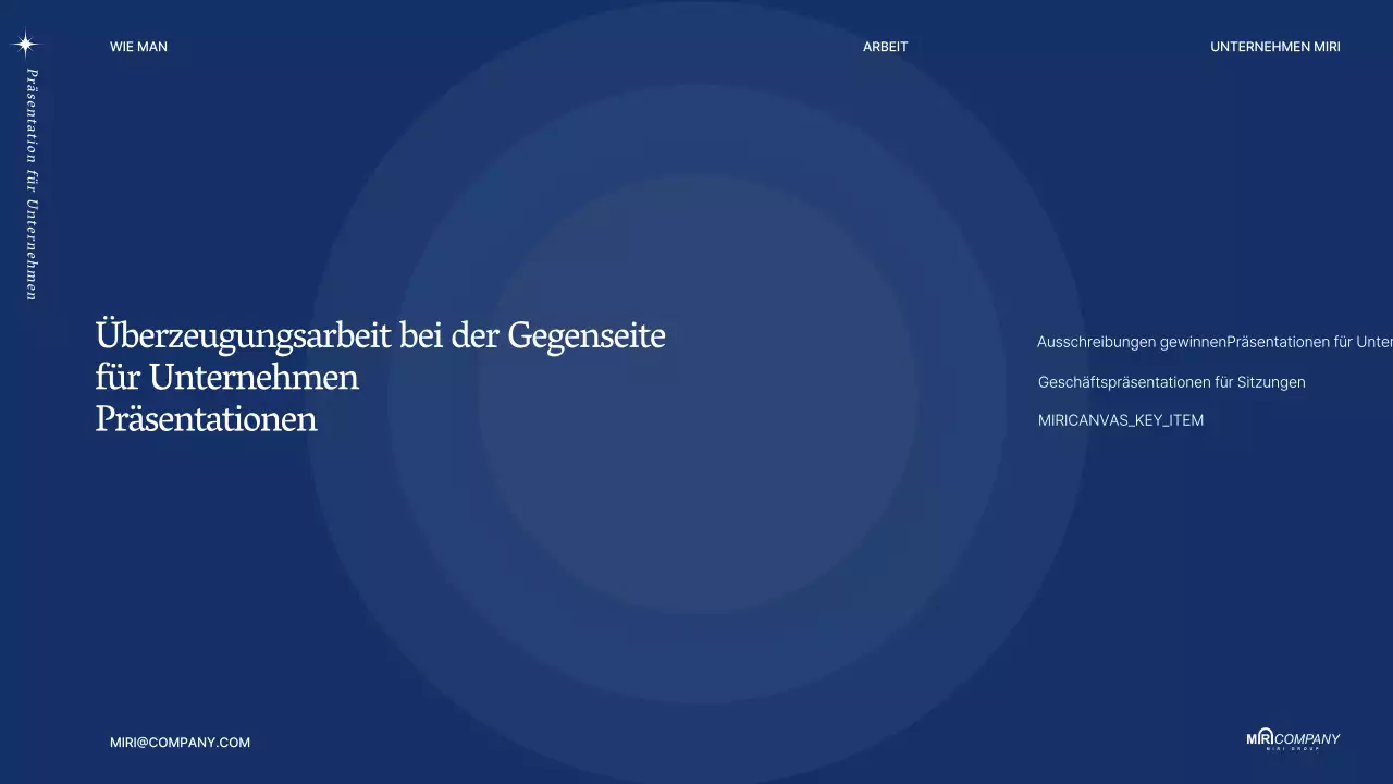 Moderner Business-PT-Vorschlag in Marineblau