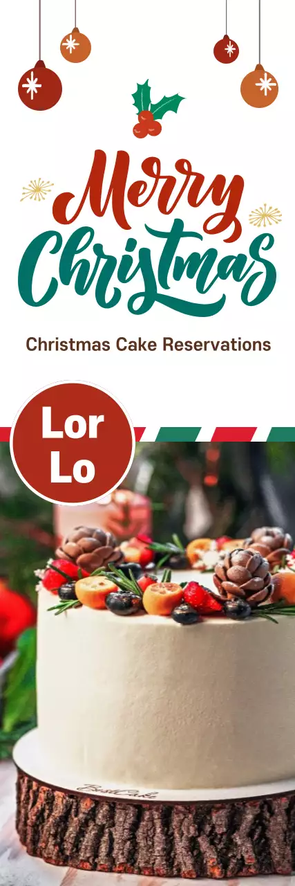 Banner de promoção de Natal tradicional vermelho