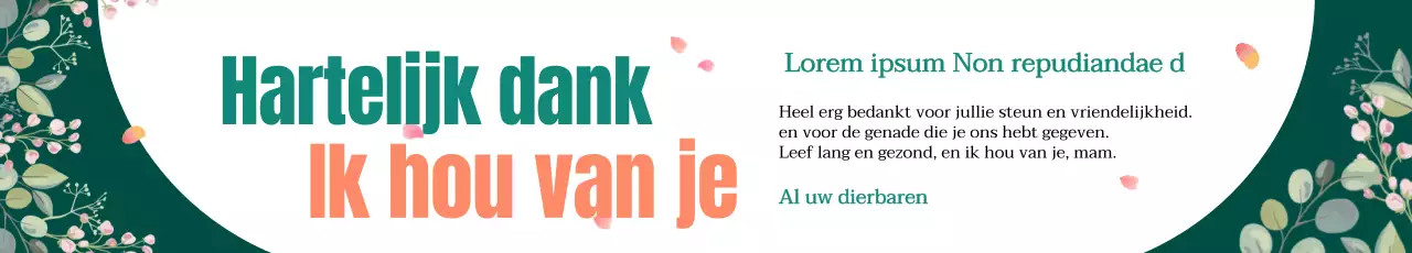 Een stijlvolle verjaardag van een tachtigjarige met bloemen op een groene achtergrond