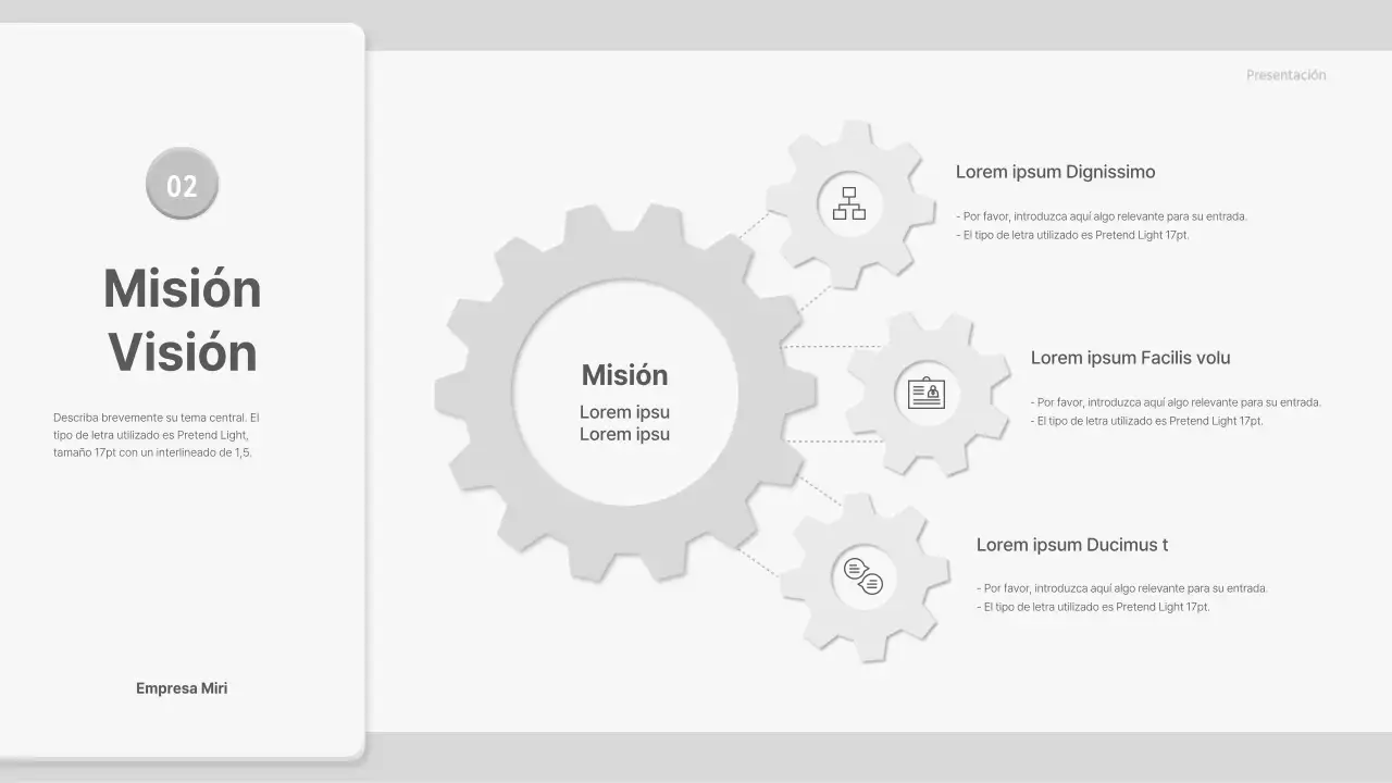 Propuesta con elementos dentados tridimensionales de color gris