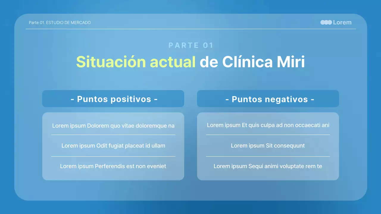 Presentaciones médicas en azul