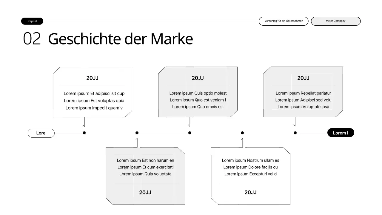 Ein einfacher, skalierbarer Vorschlag mit schwarz-weißen Illustrationen