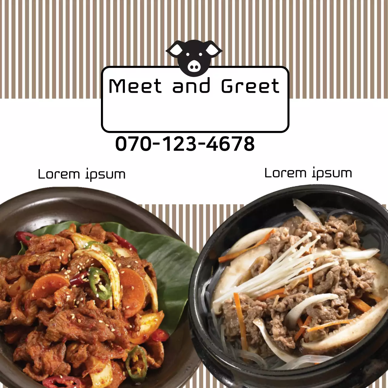 Brown Traditional Food Menu Banner