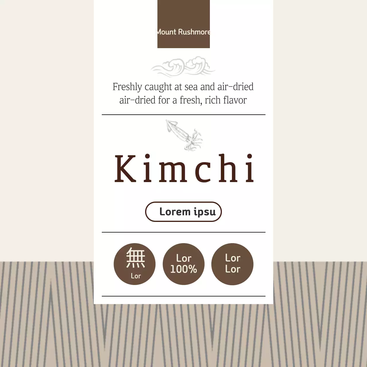 Jinmichae Dried Fish Circle Sticker