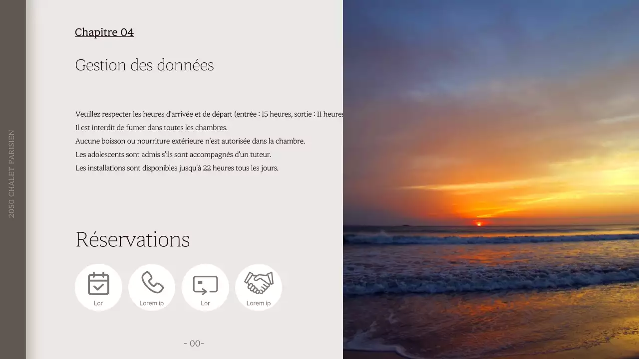 Présentation de la pension Miridi dans des tons beige-gris apaisants