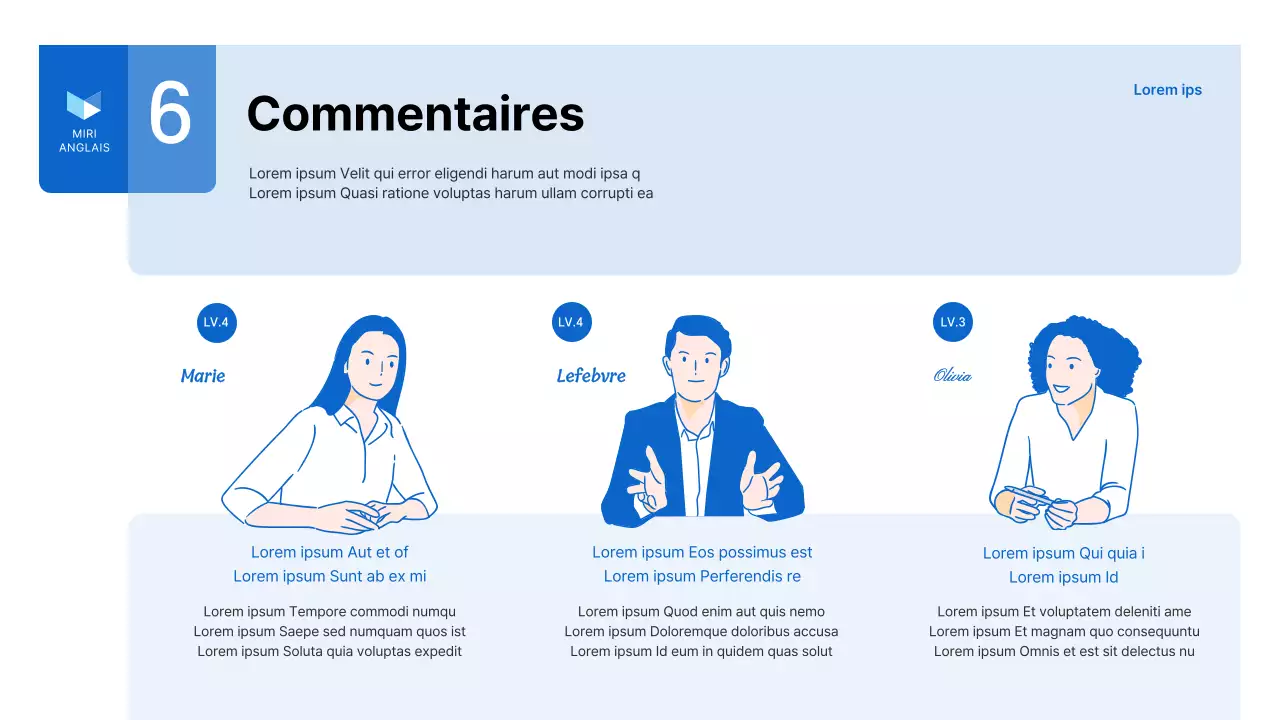 Un simple prospectus bleu et blanc pour une école de langue anglaise