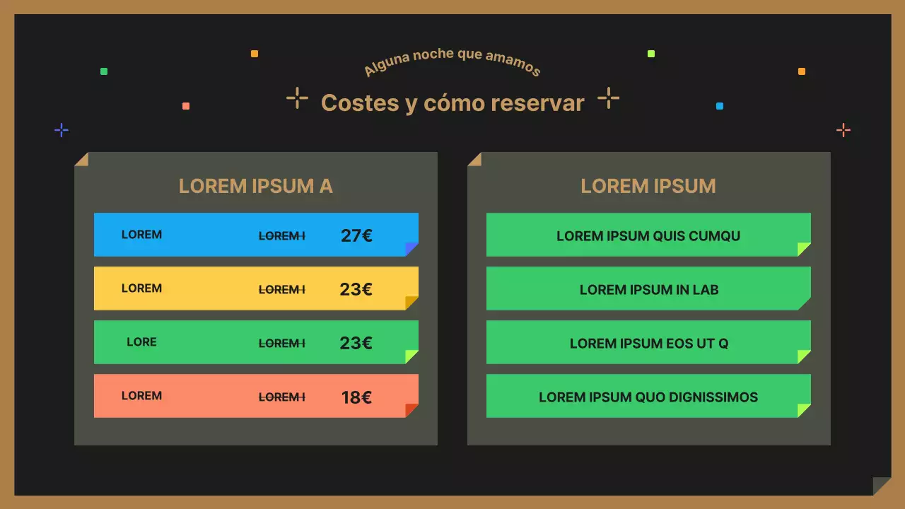 Un simpático guía turístico nocturno negro y colorido