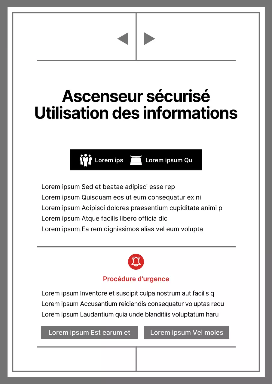 Panneau d'ascenseur en forme d'ascenseur, en noir et blanc, d'une grande netteté
