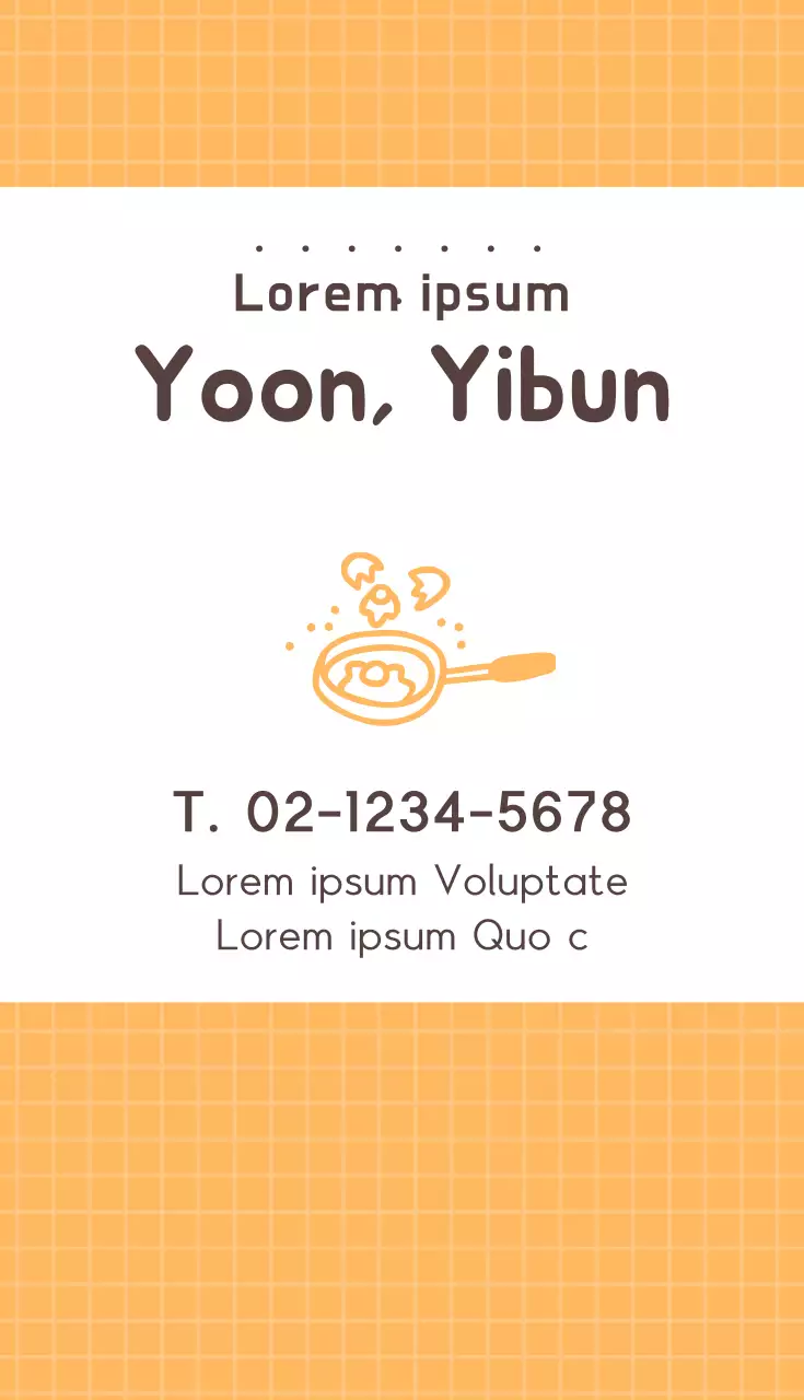 Kartu Nama Sederhana Oranye