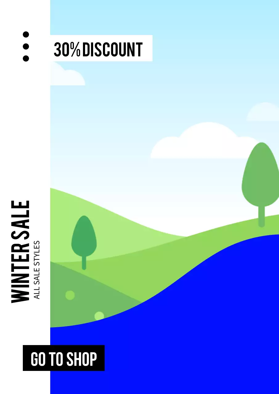 Yellow Modern Clearance Promotion Poster