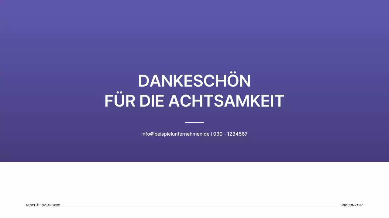 Business-Plan-Präsentation Kit mit lila Gradient Index-Konzept