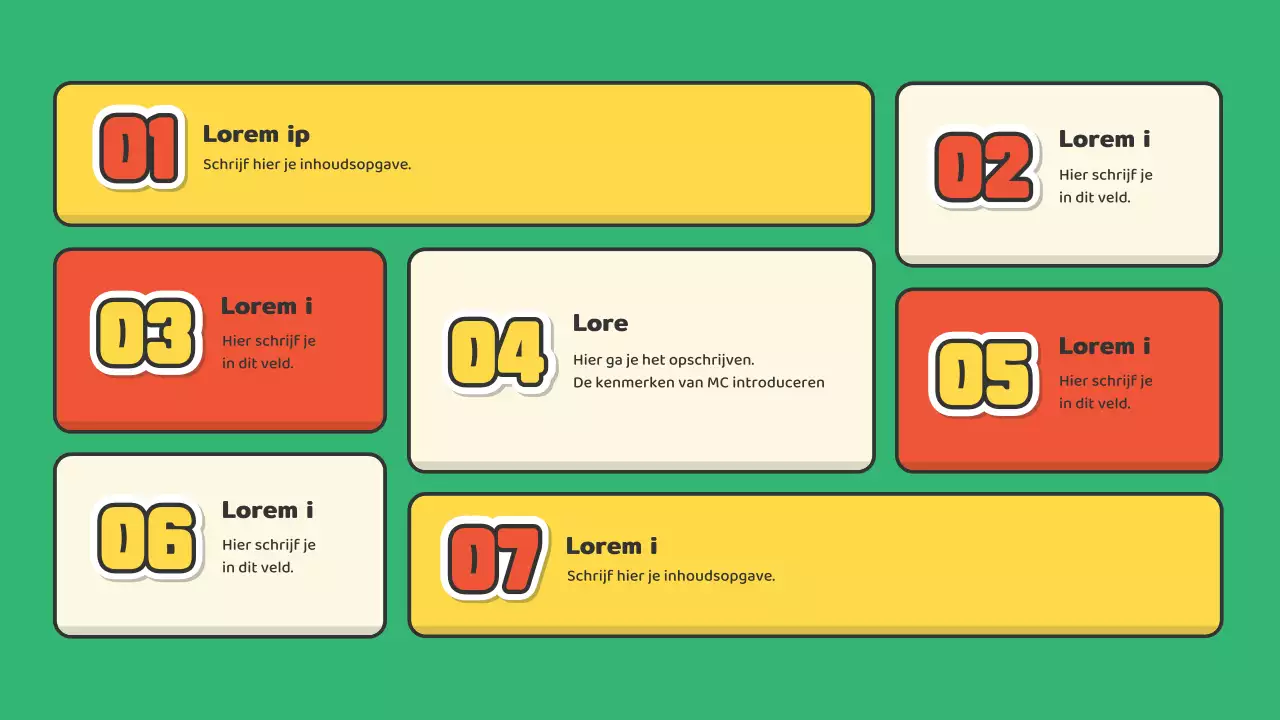 Een portfolio voor emcees in de performance-industrie met een schattig rood en groen stickerconcept