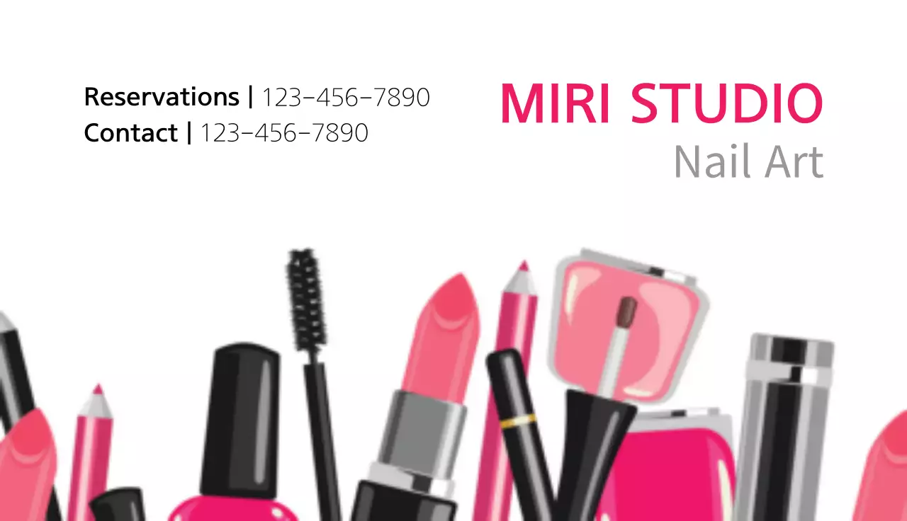 Pink Modern Beauty Business Card