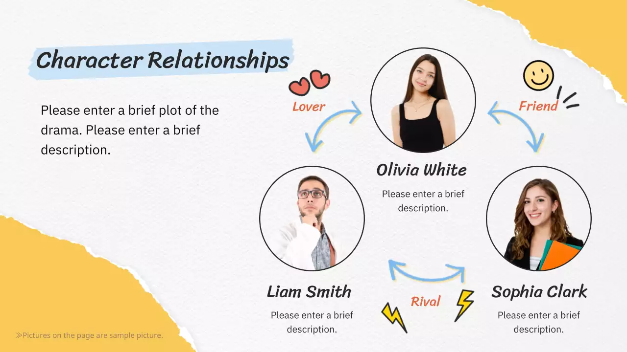 옐로우 플레이풀 드라마 발표 프리젠테이션