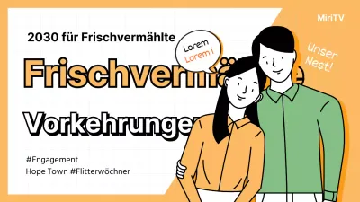 Aprikosenfarbene Illustration des Brautpaares - Miniaturansicht