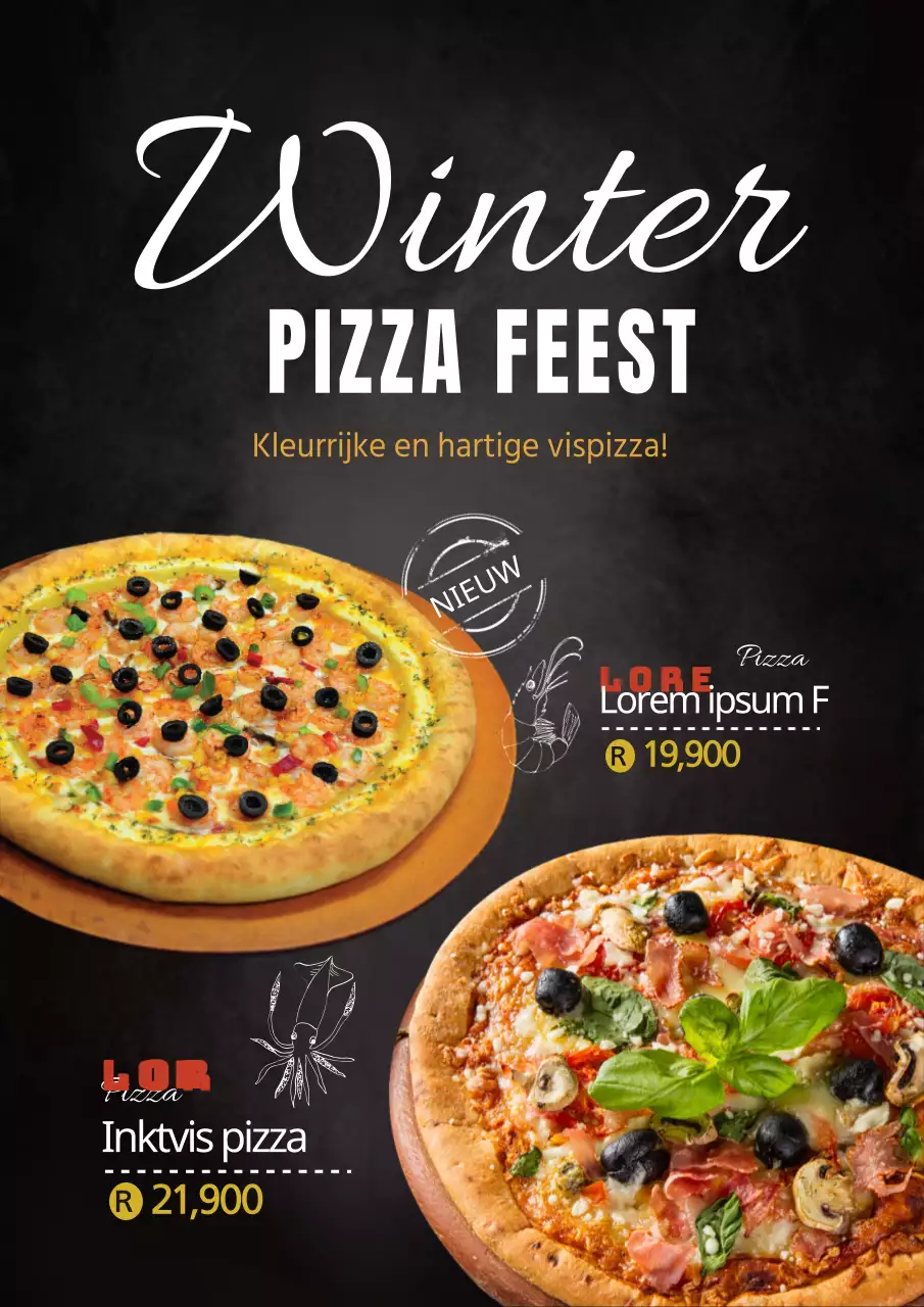 Maak kennis met de nieuwe Blackened Seafood Pizza