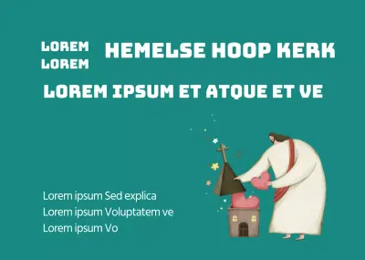 Groen karakter illustratie kerk promotie