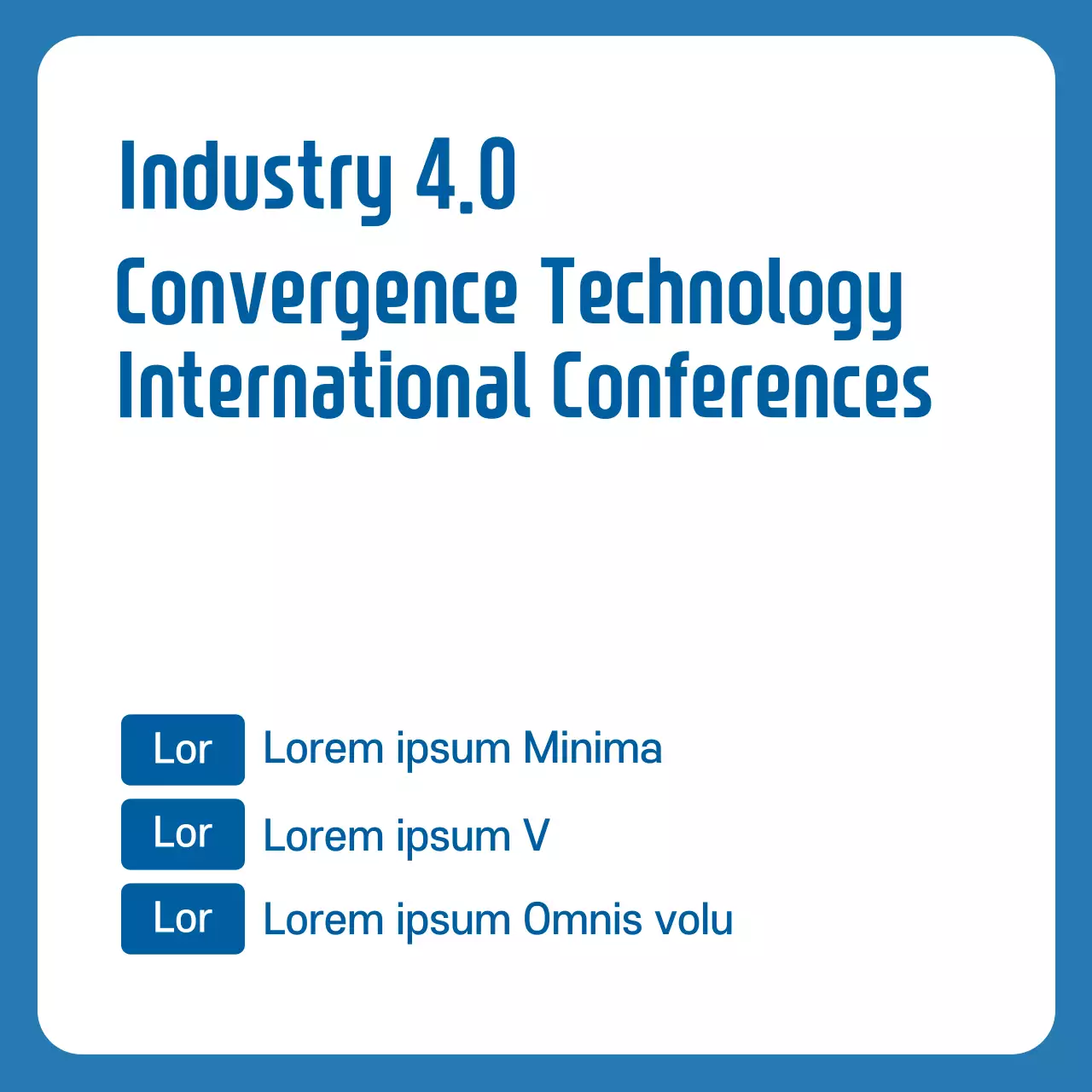 Blue Modern Technology Conference Announcement Banner