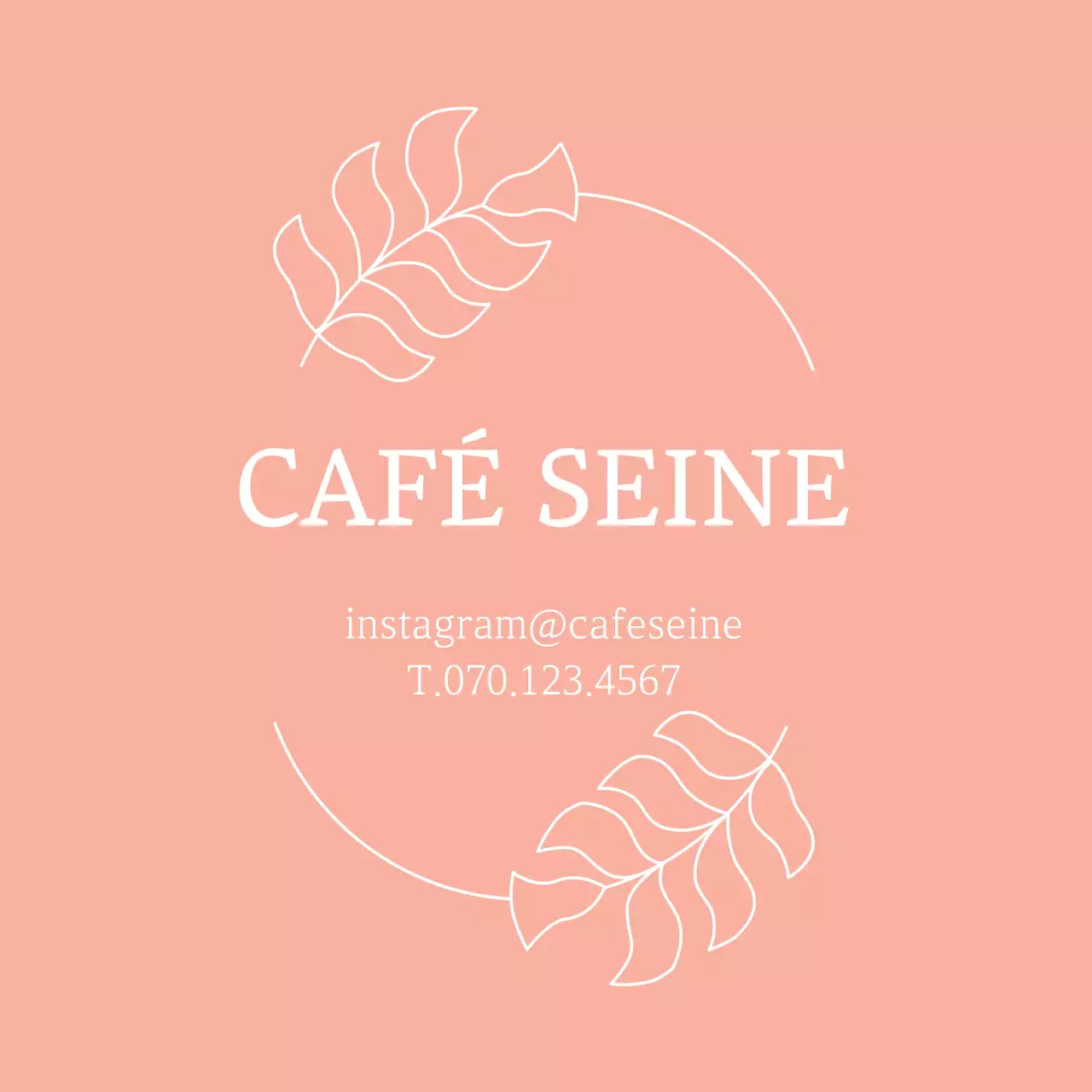 Café com ilustração simples cor-de-rosa