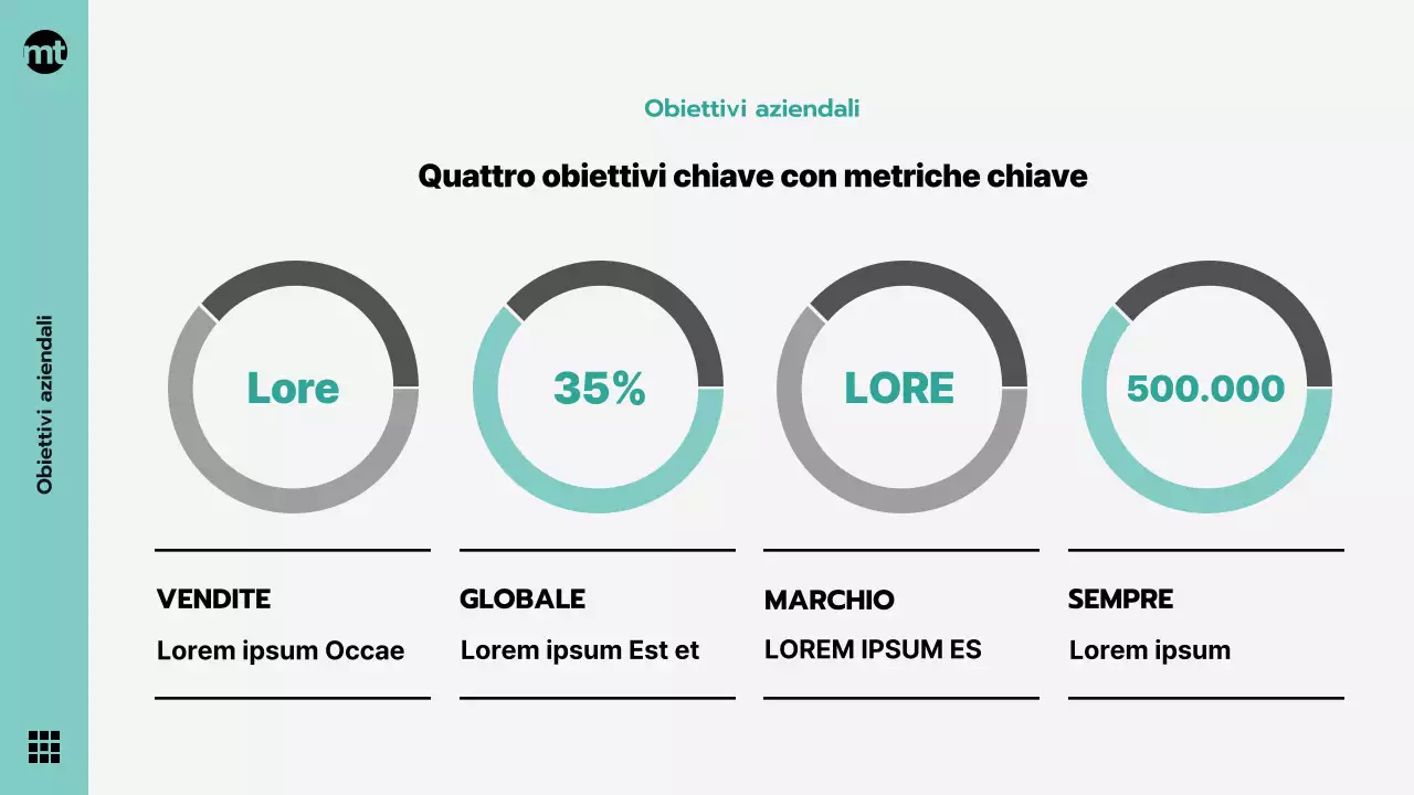 Menta e grigio, tema moderno per la pubblicità aziendale, la dichiarazione della visione aziendale, le celebrazioni e le presentazioni.