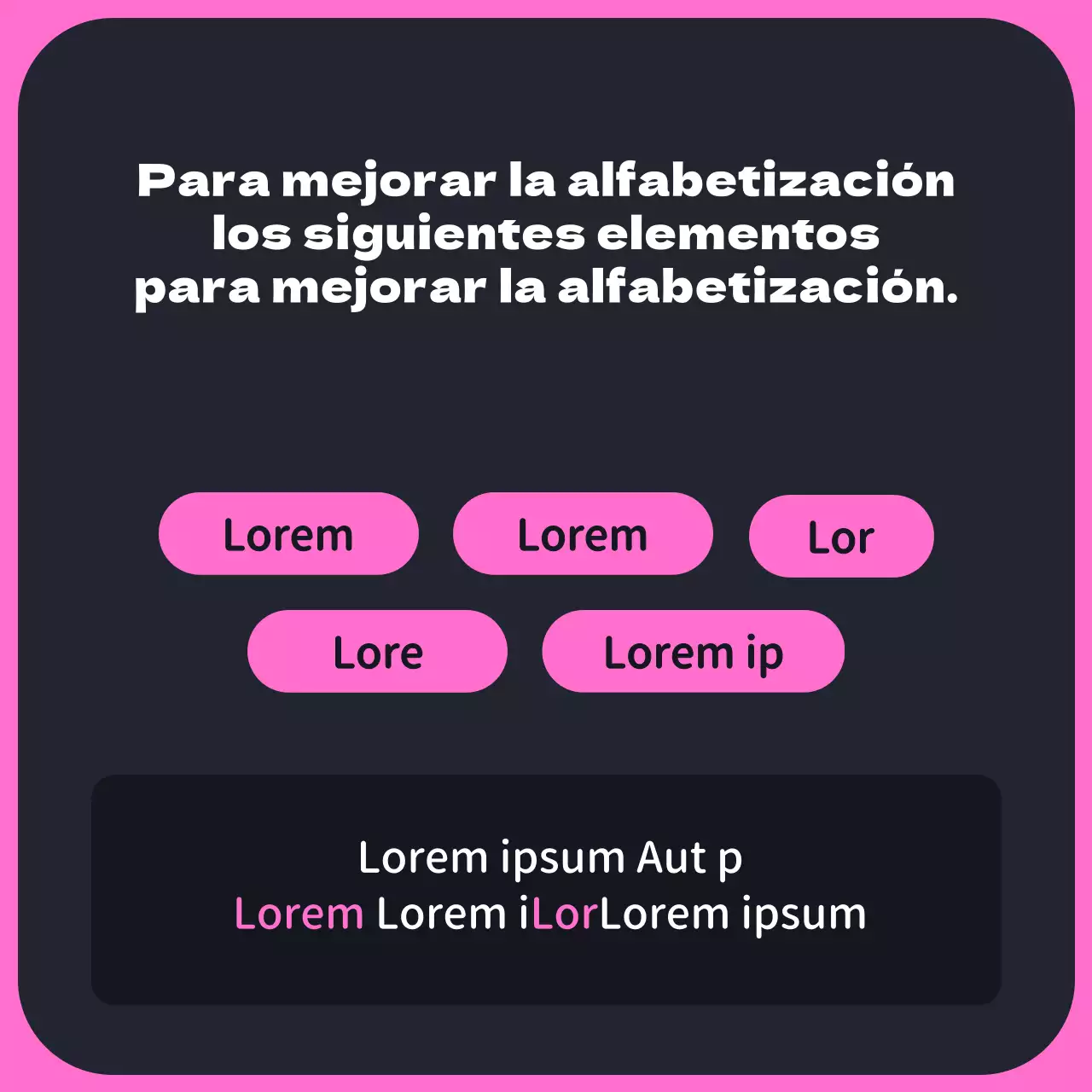 Negro y rosa estudiando 3D linda promoción de la alfabetización