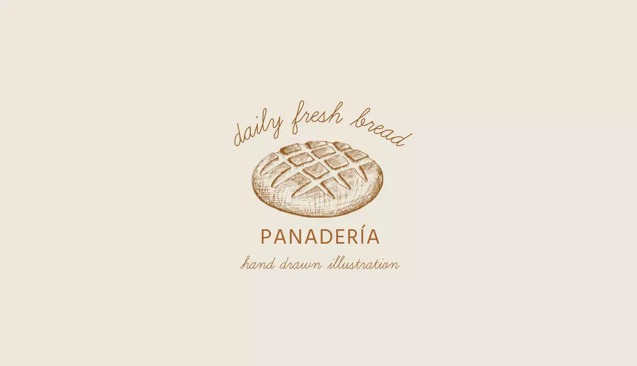 marrón ilustración vintage alimentos pan panadería