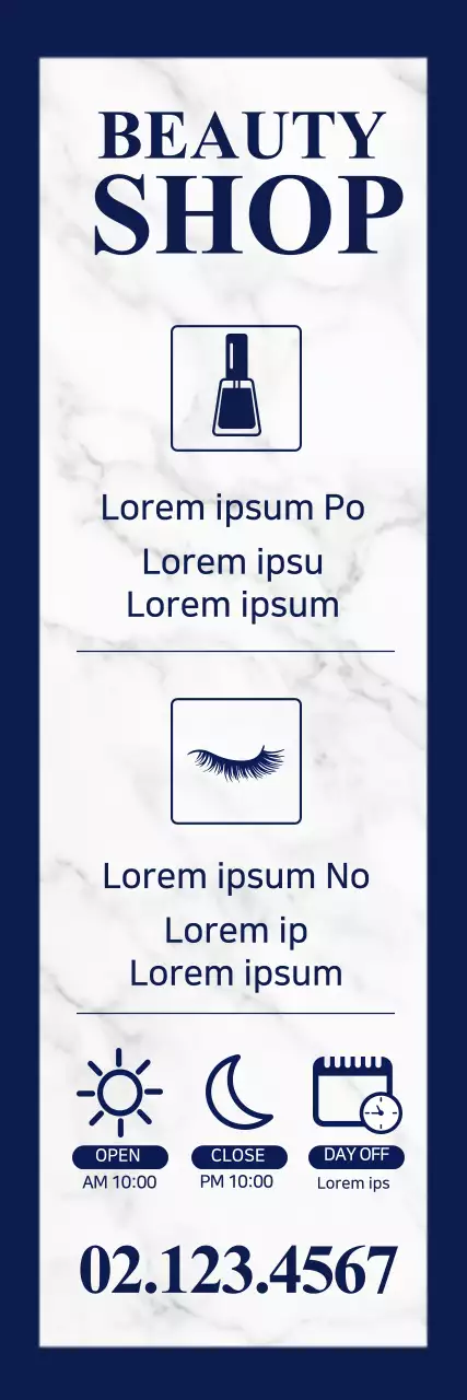 Banner de propaganda de beleza elegante da Marinha